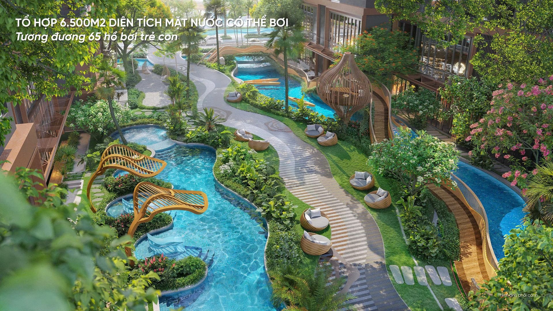 Tổ Hợp 6.500m² Mặt Nước & Hồ Bơi